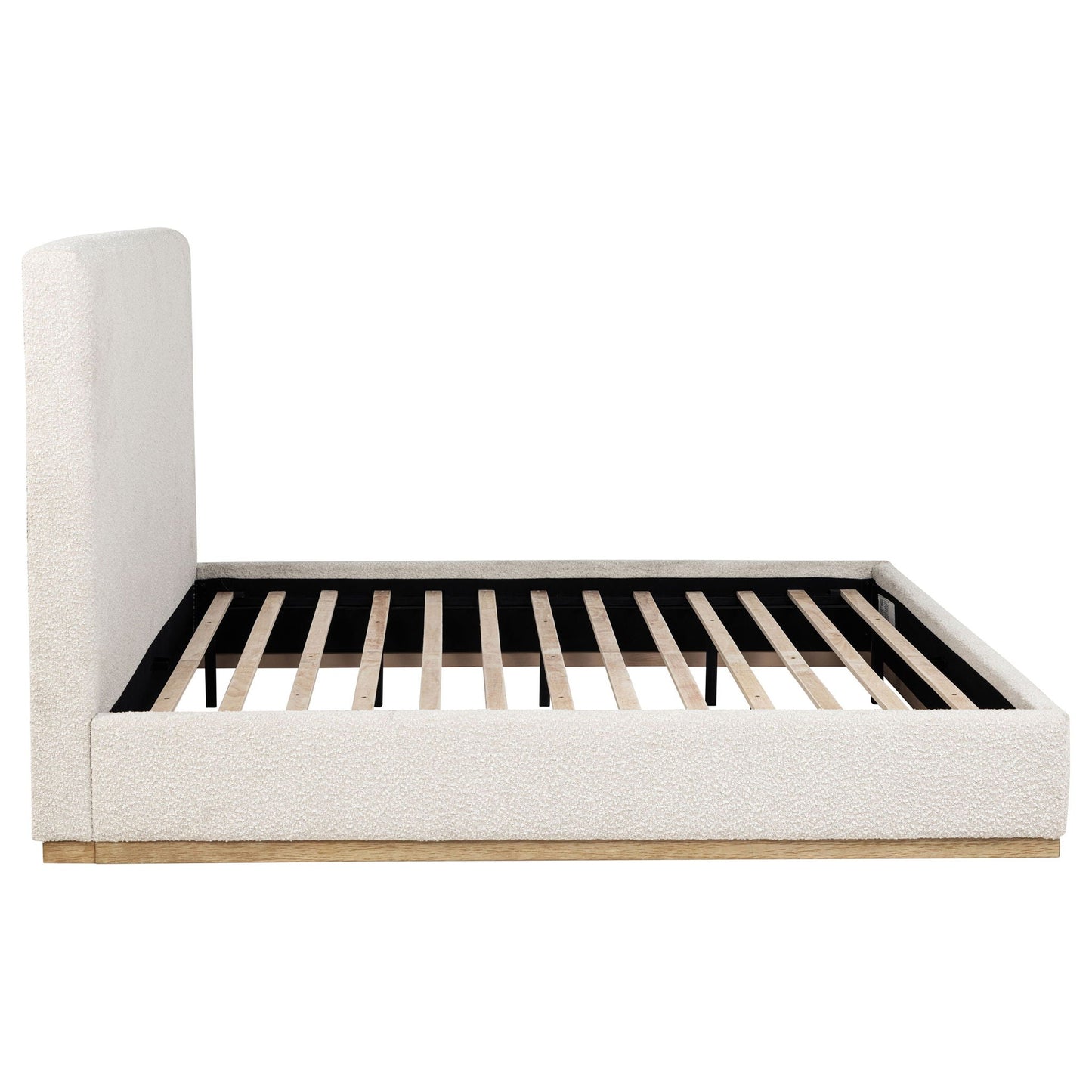 Knox Upholstered EASTERN KING Panel Bed Cream