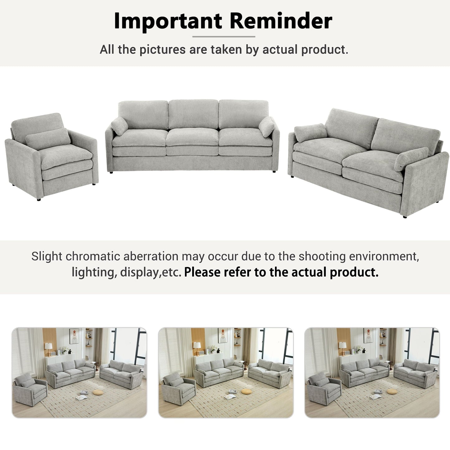 Cozy Sofa Set Oversized Comfy Cloud Sofa With Double Cushion