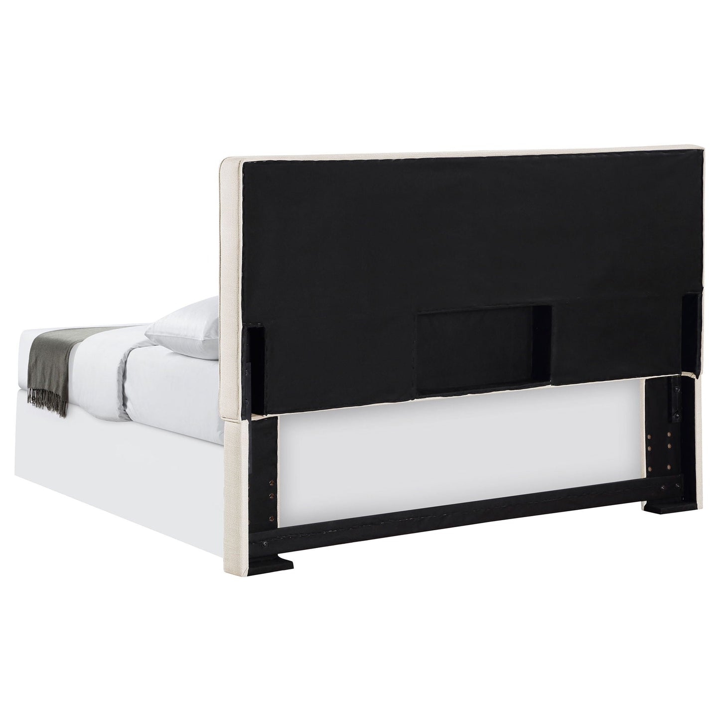 Kosmo Upholstered Queen or Full Panel Headboard Sand
