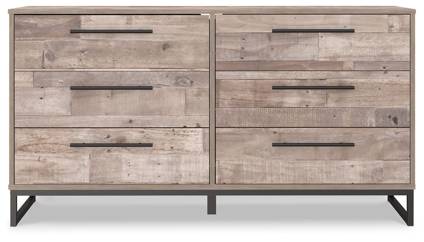 Neilsville - Six Drawer Dresser - Vinyl-Wrapped - Whitewash