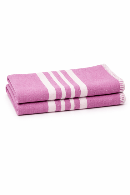 Farmhouse Hand Towels Set of 2 — Fringe-Free, Rustic Home Decor