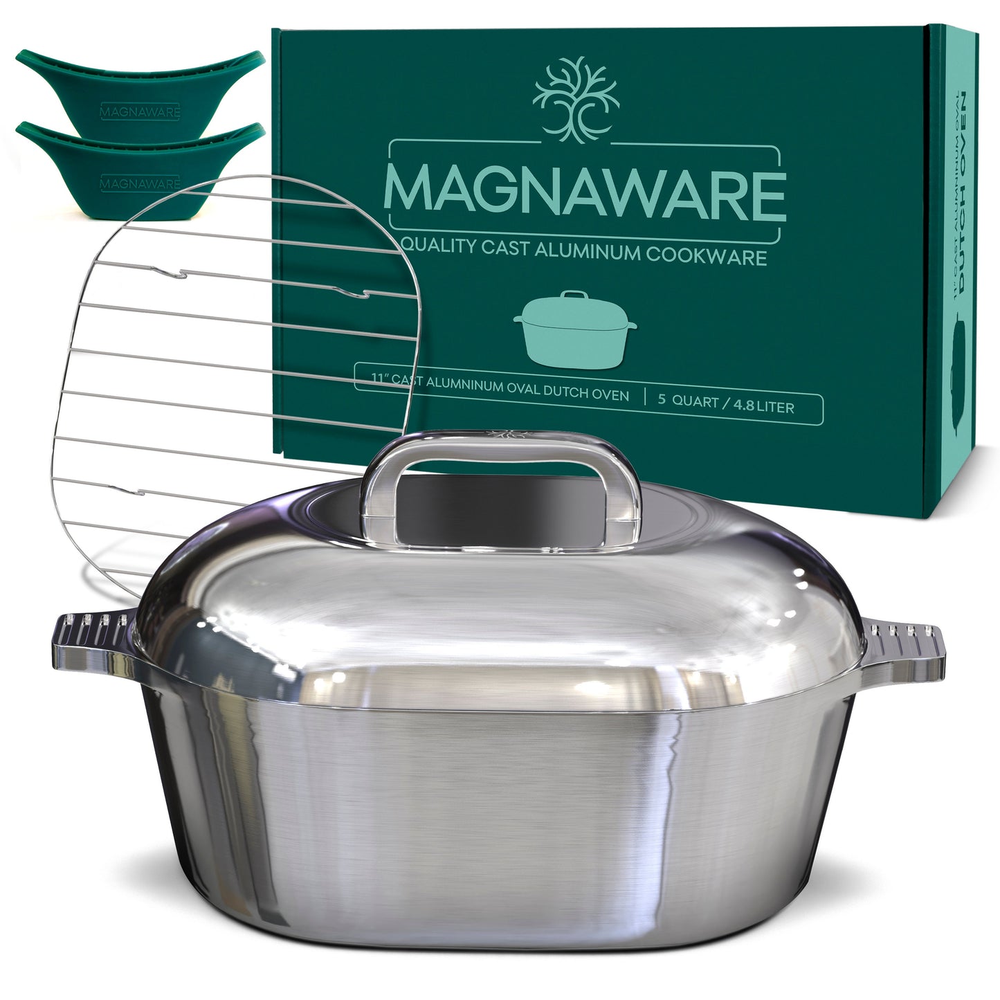 Oval Dutch Oven with Lid - 5 Quart (11 Inch)