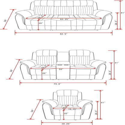 Steban - Reclining Sofa - Gray