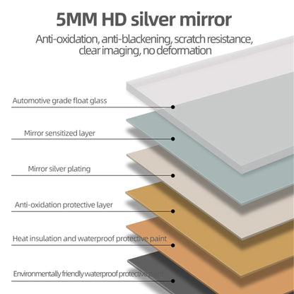 Frameless Full Length Floor Mirror With LED Light, Dimming & 3 Color Modes Mirror - Silver