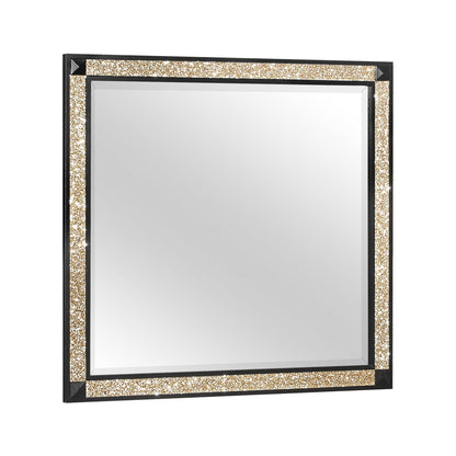Lively - Bedroom Set With Glitter Detail And Padded Headboard