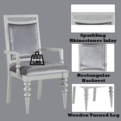 Maverick - Arm Chair (Set of 2) - Silver