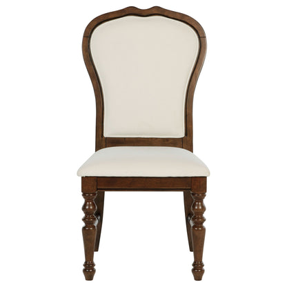 Landon Upholstered Dining Side Chair Rich Brown (Set of 2)