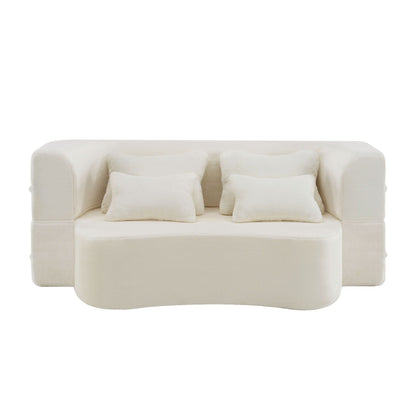 Modern Floor Sofa With 4 Pillows