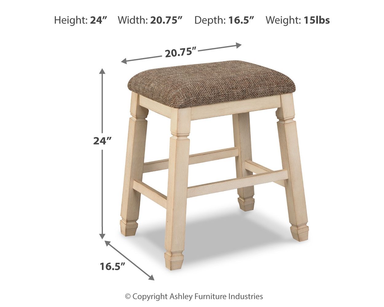 Bolanburg - Upholstered Stool (Set of 2) - Beige