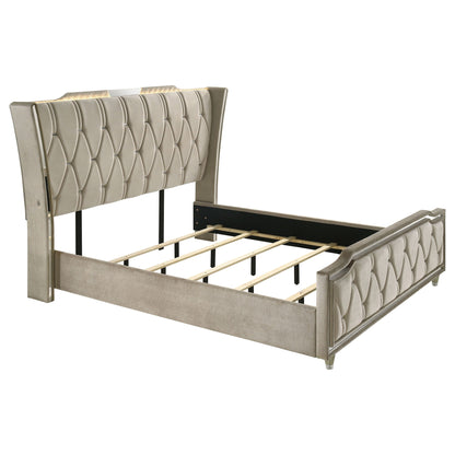 Lorient 5-piece California King Bedroom Set Ivory and Camel