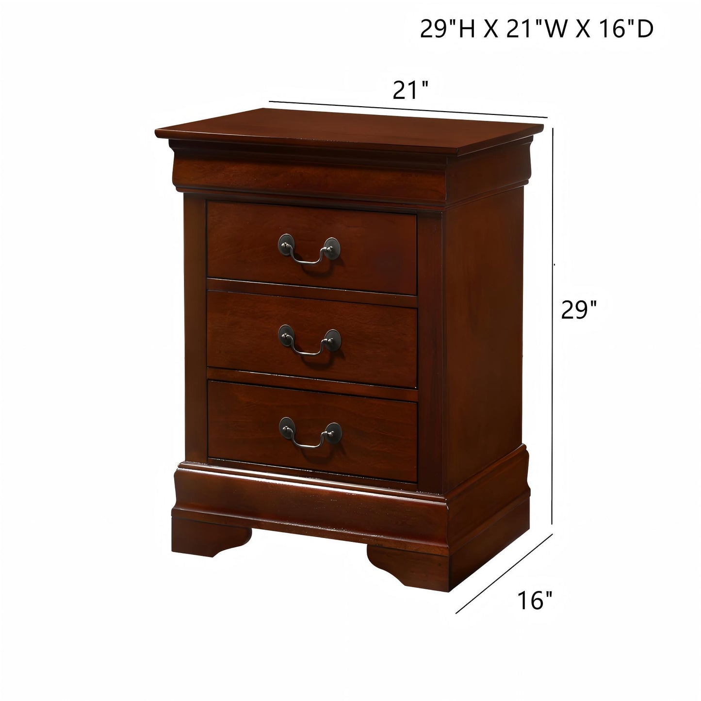 Louis Phillipe - Nightstand - Wood