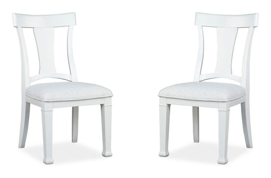 Kingston - Upholstered Side Chair (Set of 2) - Whisper White And Cerused Nutmeg