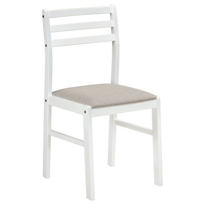 Bucknell 3-piece Round Drop Leaf Dining Table Set White
