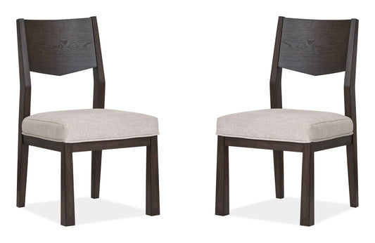 Tauren - Upholstered Side Chair With Solid Back (Set of 2) - Coffee Bean