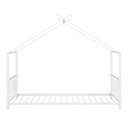 Metal House Platform Bed With Modern Design And Durable Frame