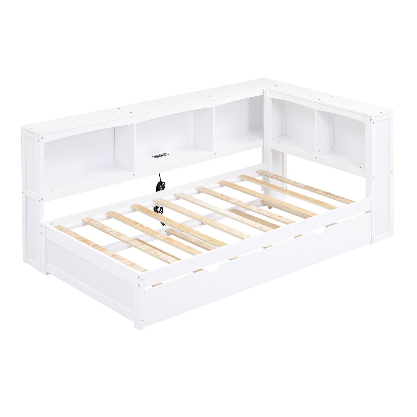 Daybed With Trundle, Storage Cabinets, USB Ports