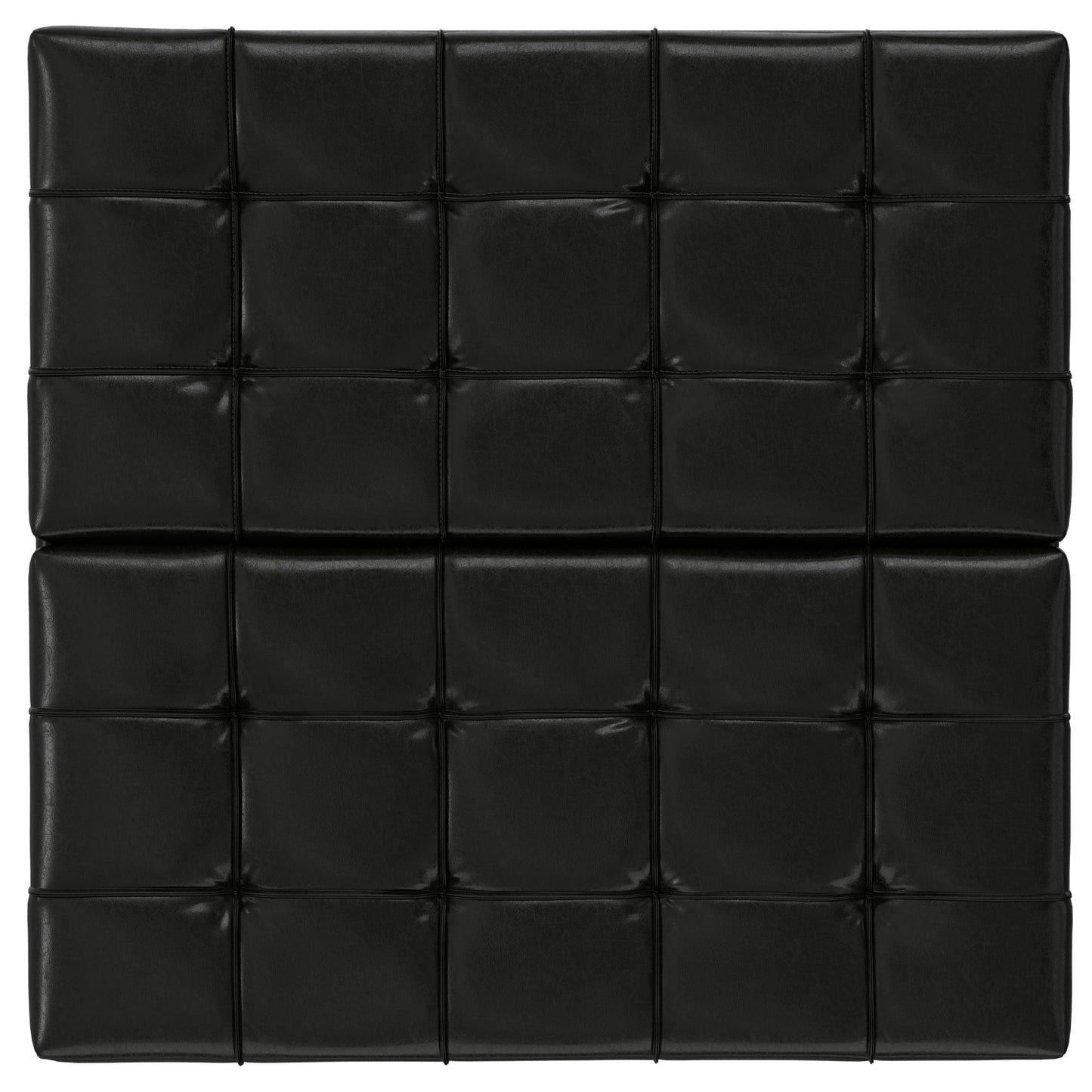 Harrison - Large Square Coffee Table Storage Ottoman - Black