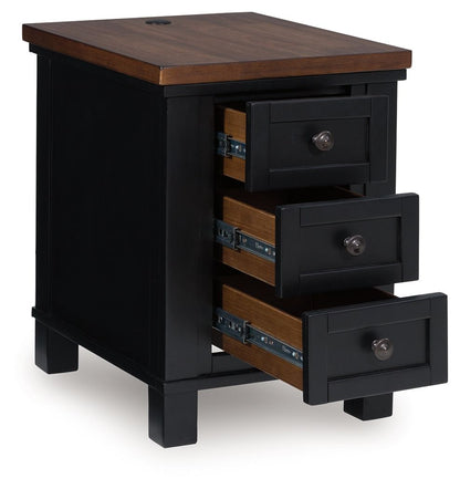 Wildenauer - Chair Side End Table - Brown / Black