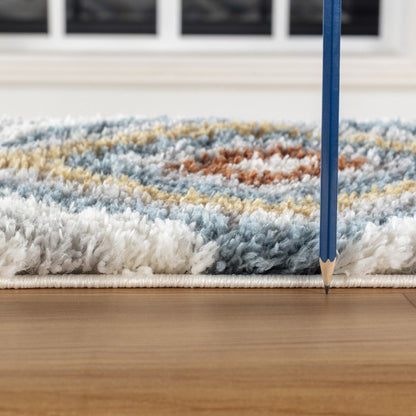 Loft Shag - 7'10" X 9'10" Shaggy Area Rug - Ivory, Polypropylene