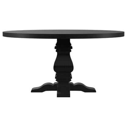 Florence Round 60-inch Pedestal Base Dining Table Black