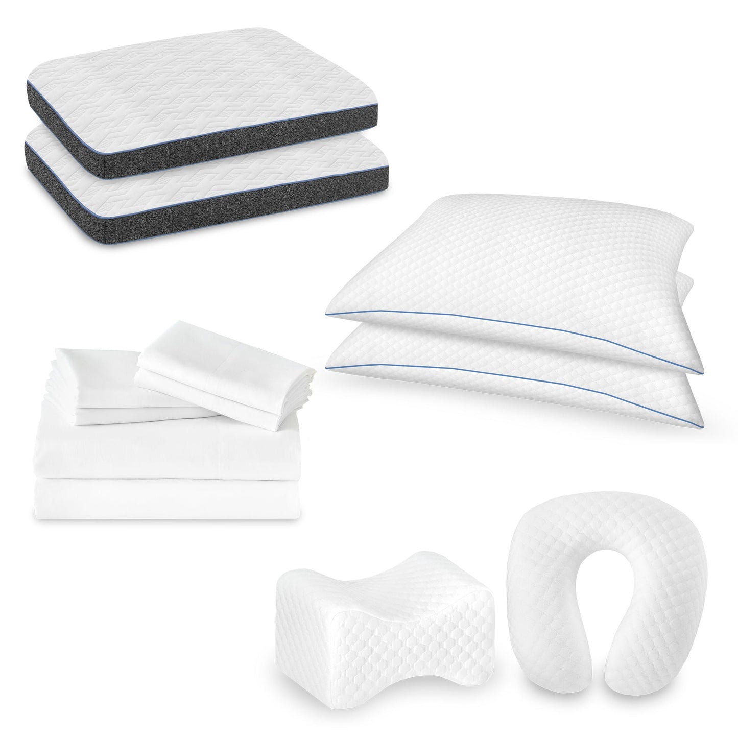 Comfort Care - Hybrid Restful Nights Plush Mattress With 12 Piece Comfort Bedding Pack