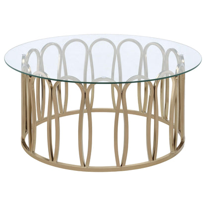 Monett 2-piece Coffee and End Table Set Chocolate Chrome