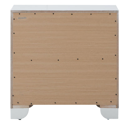 Contemporary Nightstand - Silver Champagne - Particle Board