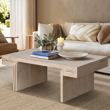 American Vintage Industrial Coffee Table, Double Tier Design