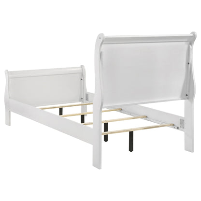 Louis Philippe 4-piece Twin Bedroom Set White