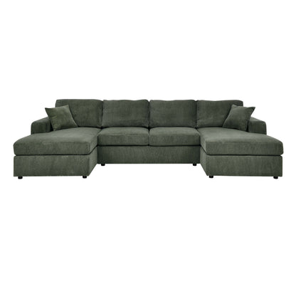 3 Piece Double Chaise Sectional Sofa