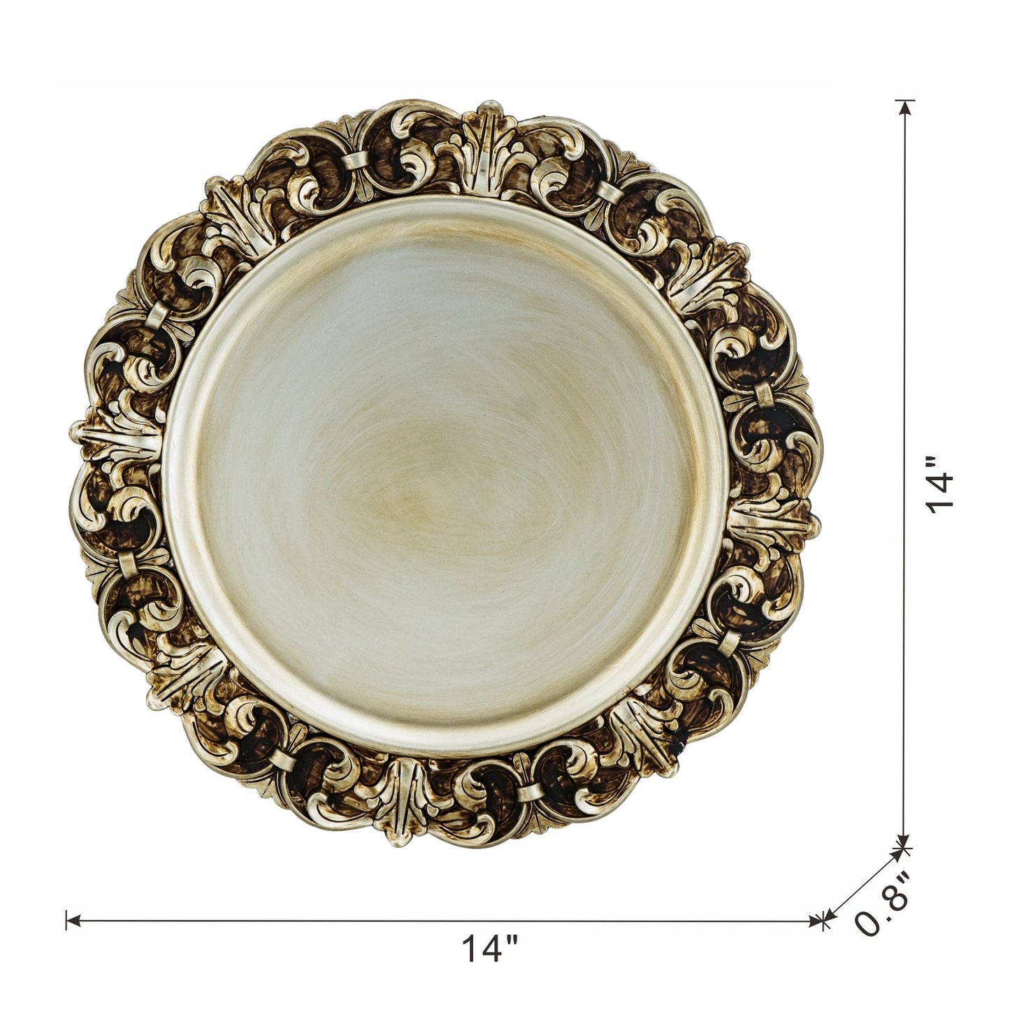 Plastic Charger Plate (Set of 6) - Gold