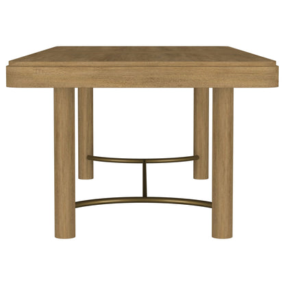 Arini 7-piece Extension Leaf Dining Table Set Sand Wash and Black