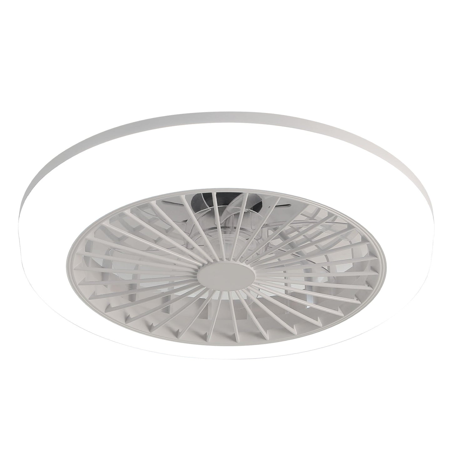 Bladeless Ceiling Fan With Light And Remote Control - White