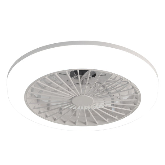 Bladeless Ceiling Fan With Light And Remote Control - White