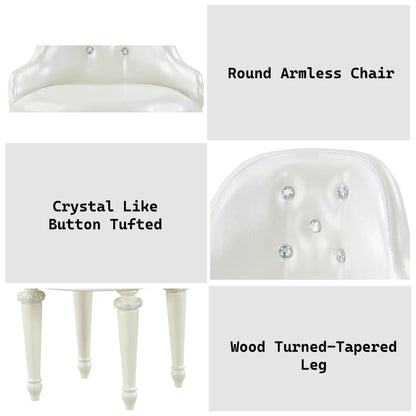 Dorothy - Vanity Chair With Swivel Chair Only - Ivory