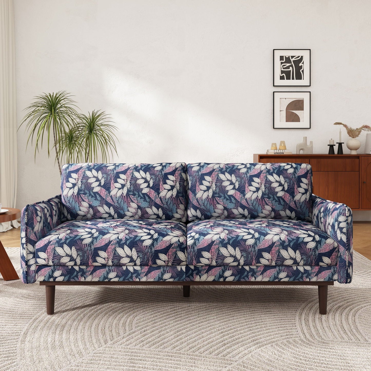 2 Seater Loveseat Sofa With Spacious Seating Area