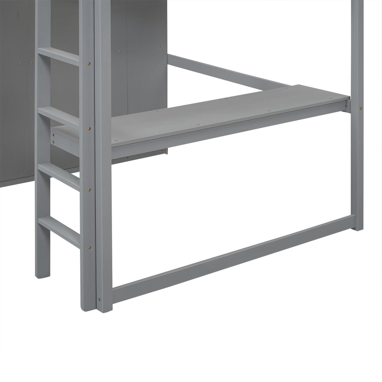 Loft Bed With Built In Wardrobe, Shelves And Drawers