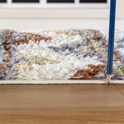 Loft Shag - 7'10" X 9'10" Shaggy Area Rug - Multi, Polypropylene