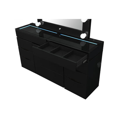 Elisa - Vanity Set With Stool And LED Bulbs