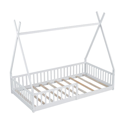 House Shaped Design Bed With Fence