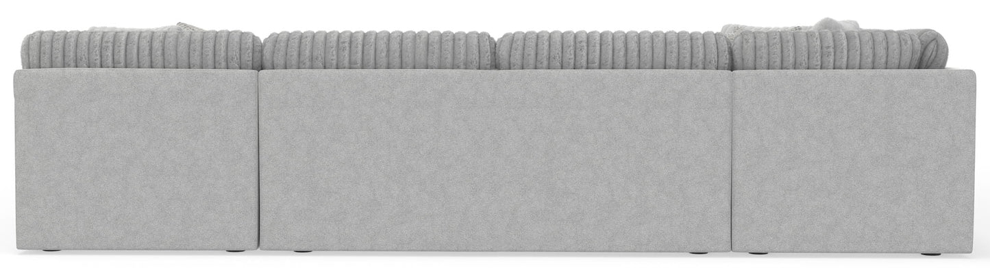 Logan - Upholstered Sectional With Comfort Coil Seating And Accent Pillows Included