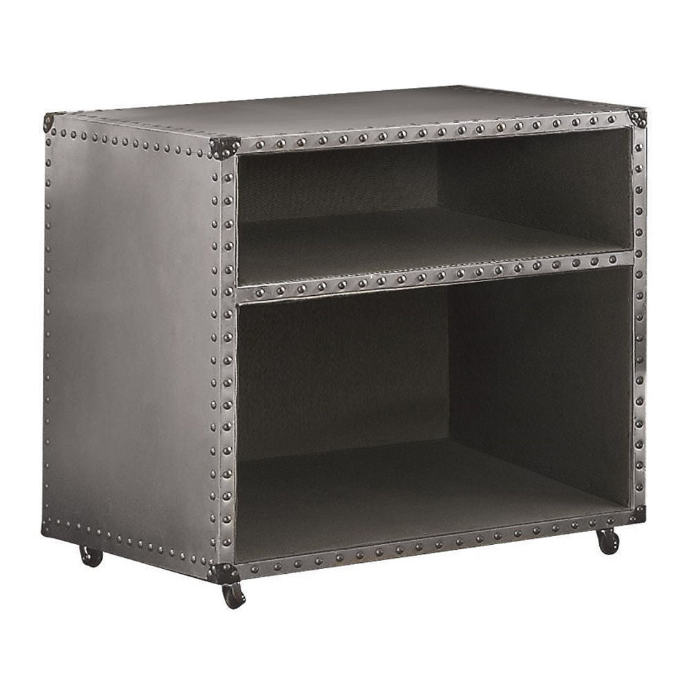 Brancaster - Nightstand With USB - Aluminum