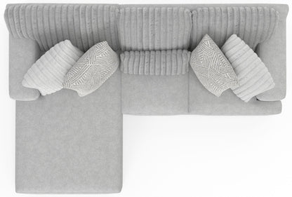 Logan - Upholstered Sectional With Comfort Coil Seating And Accent Pillows Included