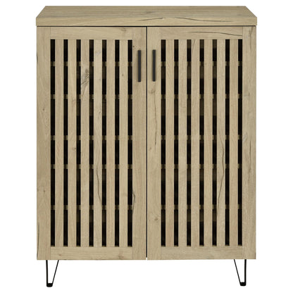 Brixton 2-door Entryway Shoe Storage Cabinets White Oak