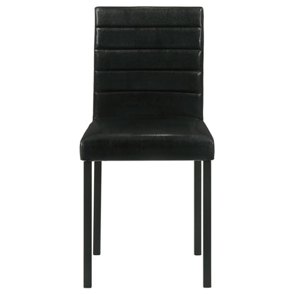 Garza Upholstered Dining Side Chair Black (Set of 4)