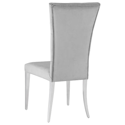 Kerwin Velvet Upholstered Dining Side Chair Grey (Set of 2)