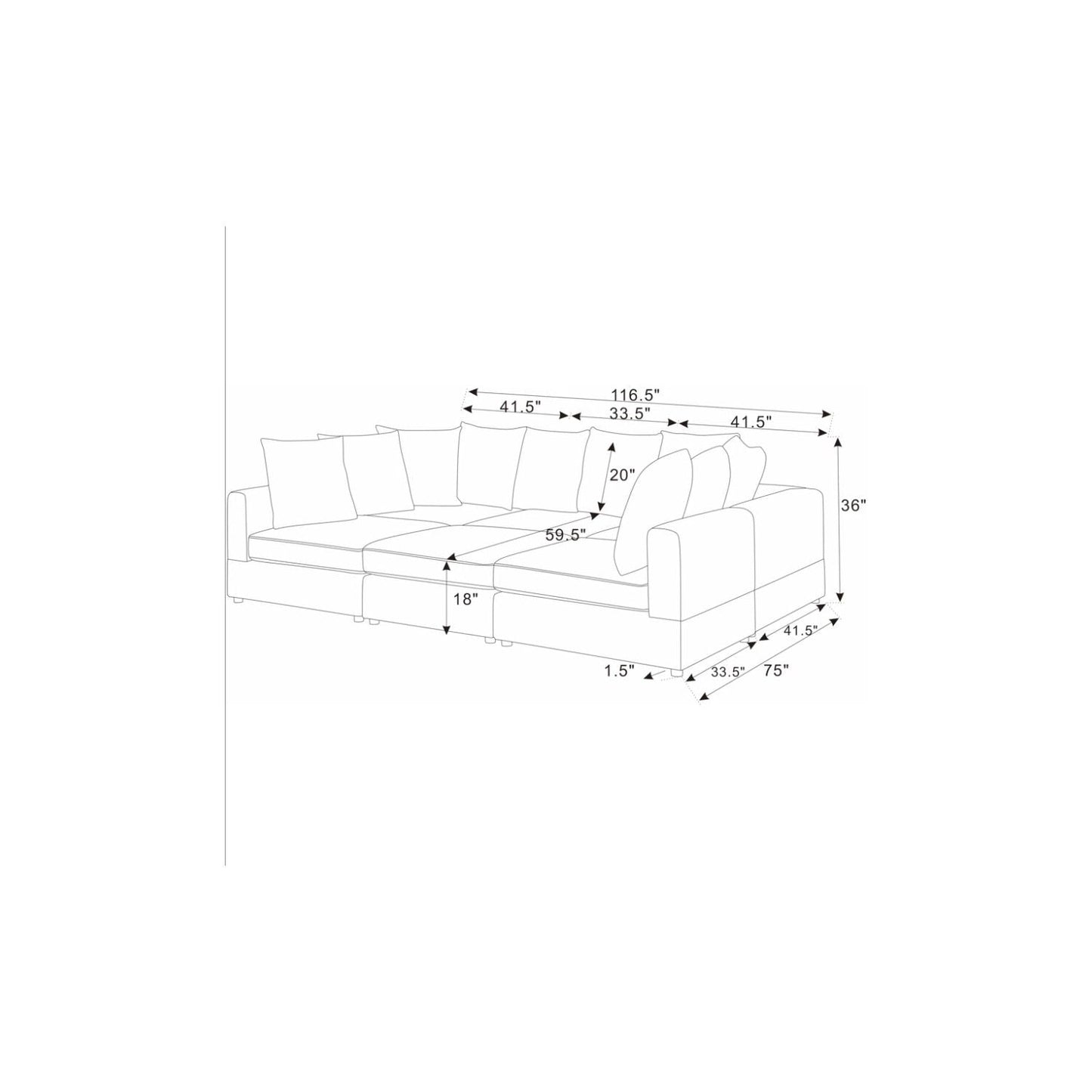 Haven - 6 Piece Modular Sectional