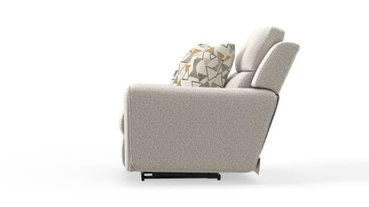 Micah - Power Headrest Power Deep Seat Lay Flat Recliner - Oatmeal