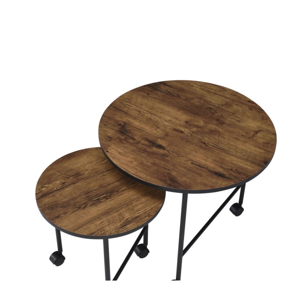 Oblis - Nesting Table Set - Vintage Oak