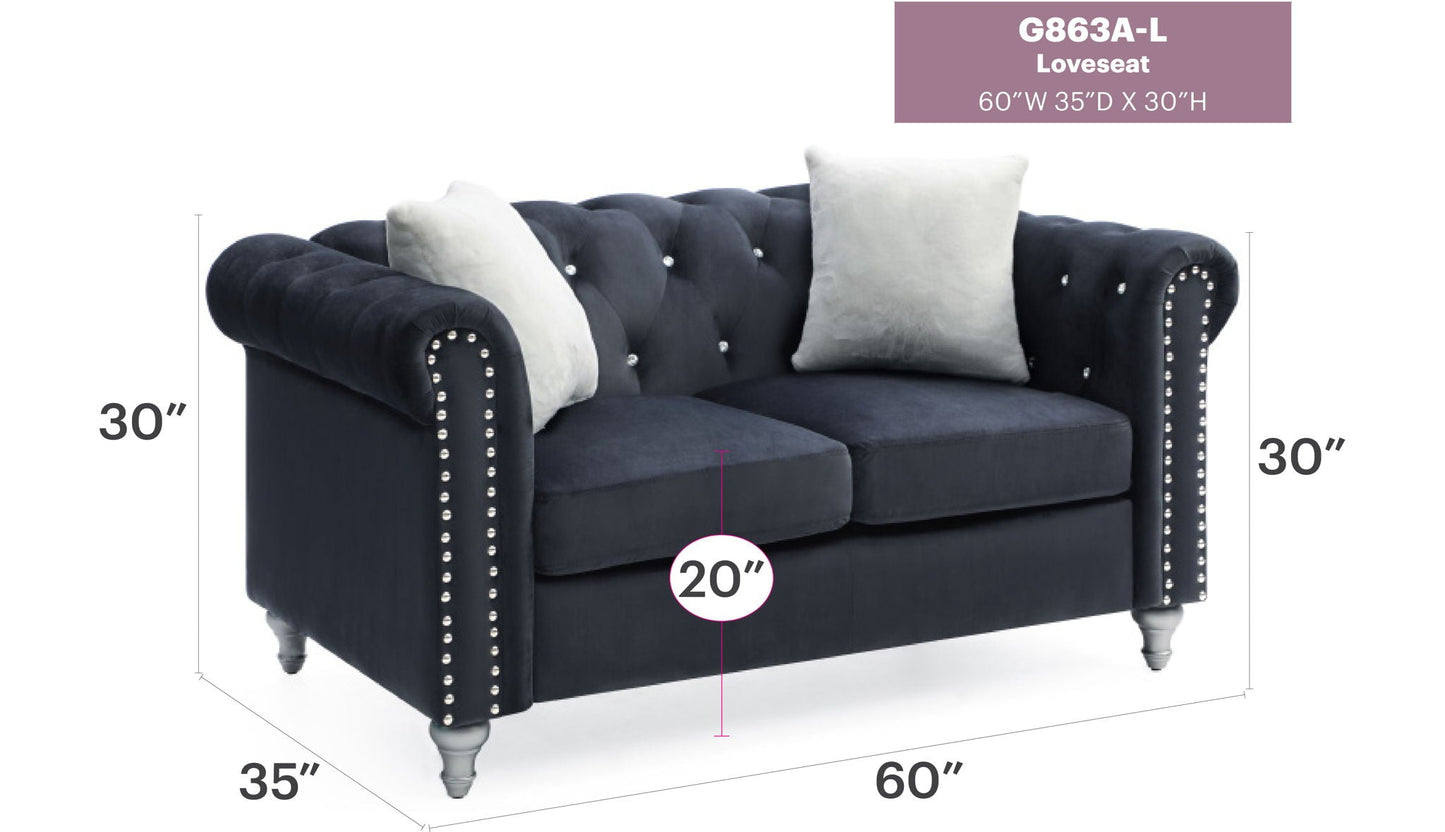 Stylish Contemporary Loveseat